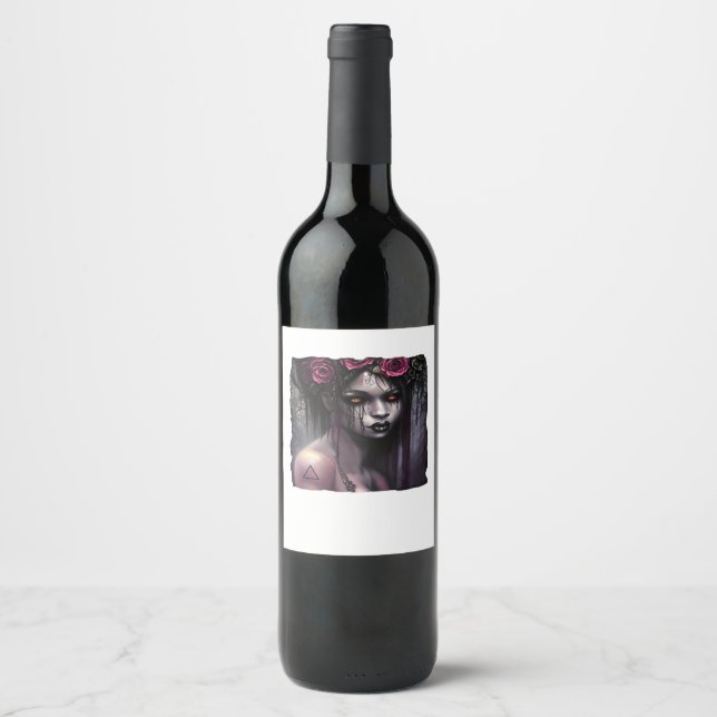 Whimsigoth Classic Funny Vinflaska Etikett (Framsida)