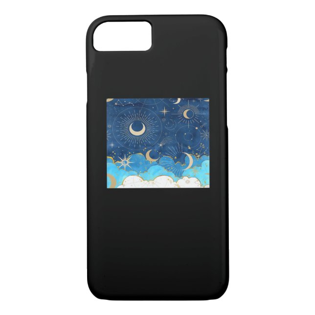 Whimsigoth Clouds Sol Måne Witchy Classic Case-Mate iPhone Skal (Baksida)