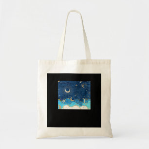 Whimsigoth Clouds Sol Måne Witchy Classic Tygkasse
