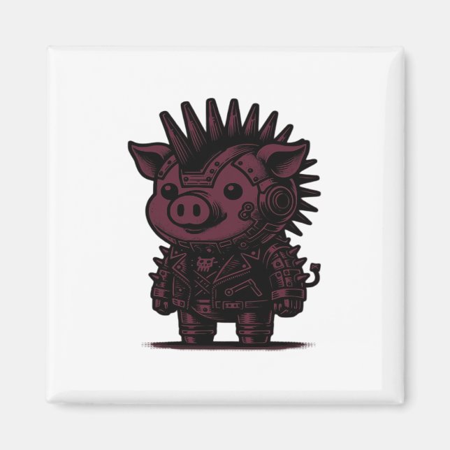 Whimsigoth Cyborg Seng Forntida Konst Design Klass Magnet (Framsidan)