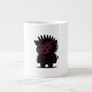 Whimsigoth Cyborg Sloth Vintage Art Design Classic Jumbo Mugg
