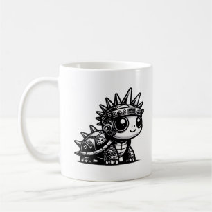 Whimsigoth Cyborg Turtle Vintage Art Design Classi Kaffemugg