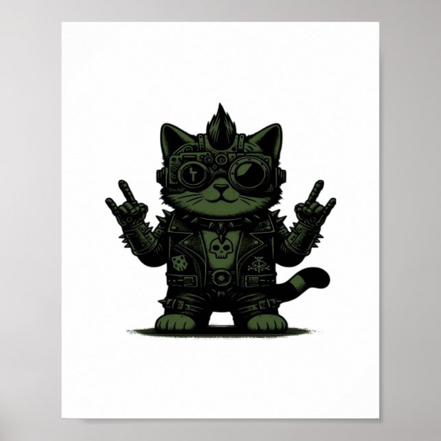 Whimsigoth Cyborg Vintage Art Design Classic Poster (Framsidan)