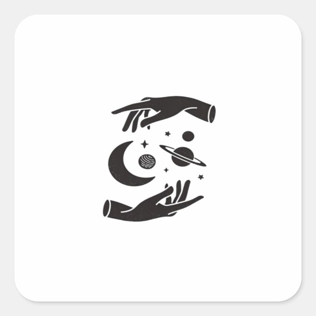 Whimsigoth-design Fyrkantigt Klistermärke (Framsida)