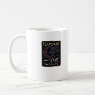 Whimsigoth Fantasy Mystical Forests, Måne & Magic Kaffemugg