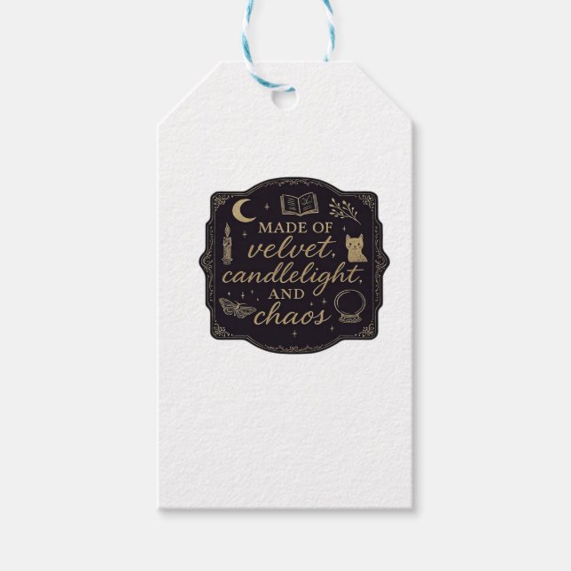 Whimsigoth Fantasy Mystical Forests, Måne & Magic Presentetikett (Framsidan)