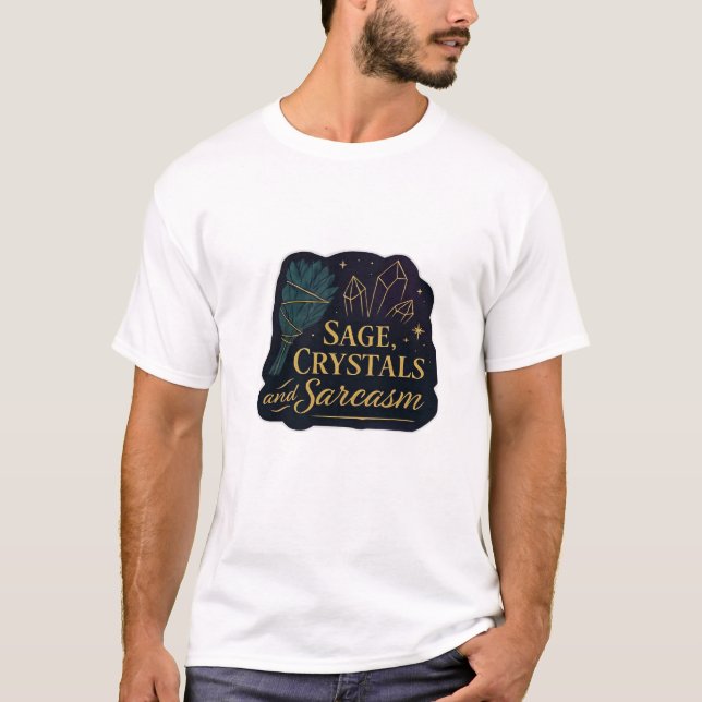 Whimsigoth Fantasy Mystical Forests, Måne & Magic T Shirt (Framsida)