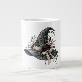 Whimsigoth gotisk botanisk häxa hatt jumbo mugg