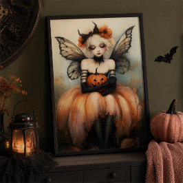 Whimsigoth Halloween Fe-pumpa Väggkonst