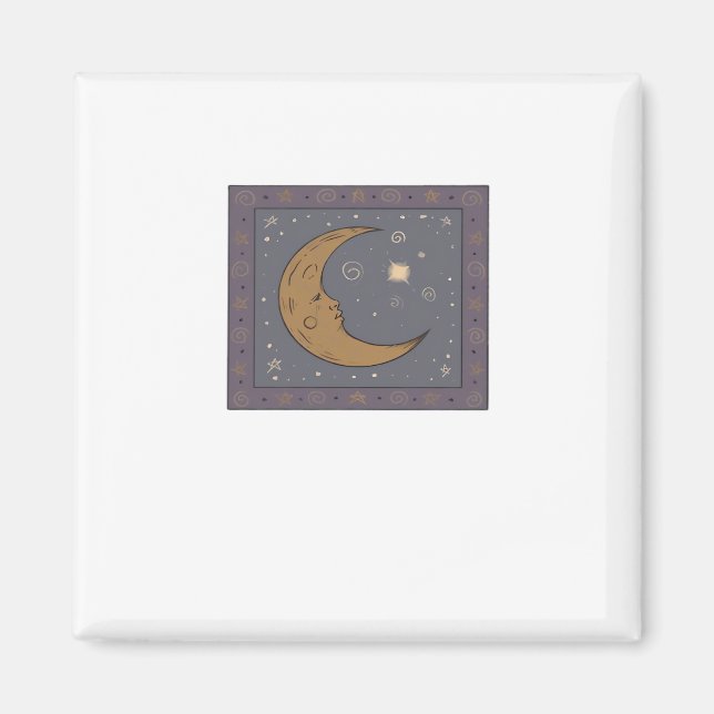Whimsigoth Måne Classic Magnet (Framsidan)