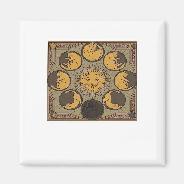 Whimsigoth Måne Classic Magnet (Framsidan)