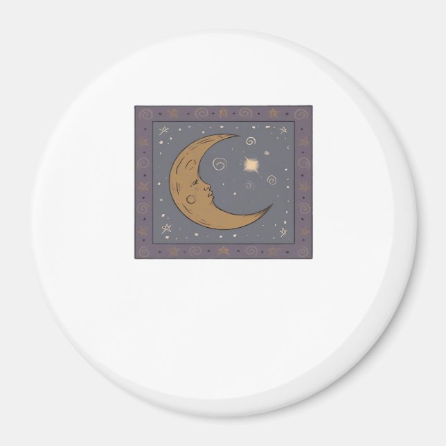 Whimsigoth Måne Classic Magnet (Framsidan)