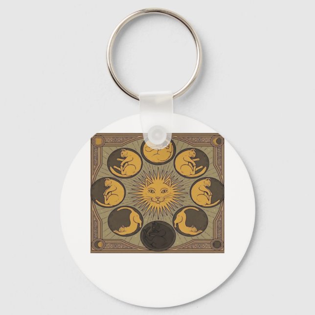 Whimsigoth Måne Classic Nyckelring (Framsida)