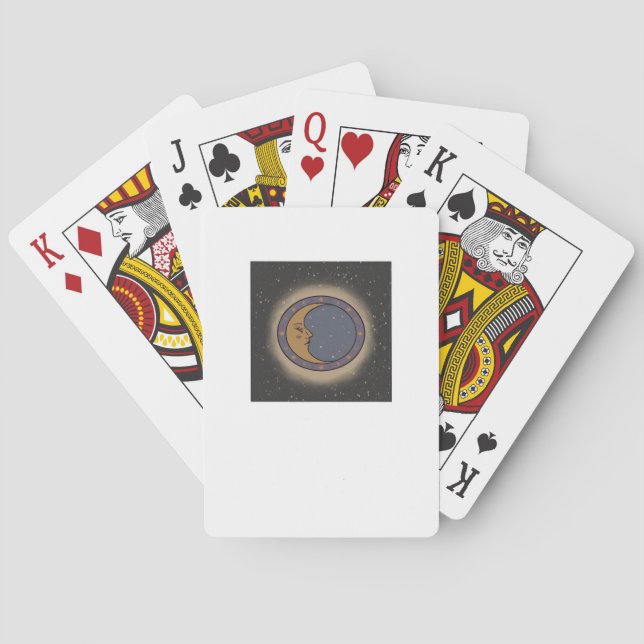 Whimsigoth Måne Skriv ut Casinokort (Baksidan)