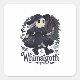 Whimsigoth med City Classic – Urban magi möter sko Fyrkantigt Klistermärke