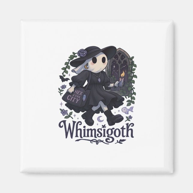 Whimsigoth Med Stad Klassisk – Urban Magi Möt F Magnet (Framsidan)