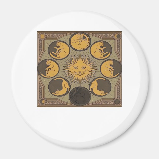 Whimsigoth Moon Classic Magnet (Framsidan)