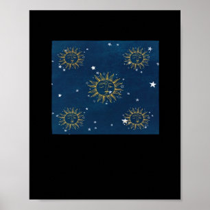 Whimsigoth Night Himmel Sol Måne Witchy Classic De Poster