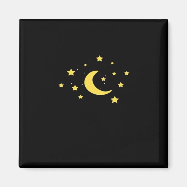 Whimsigoth Night Himmel Sol Måne Witchy Magnet (Framsidan)