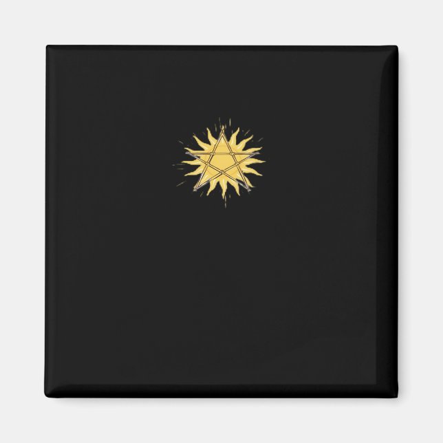 Whimsigoth Pentagram Sol Classic Magnet (Framsidan)