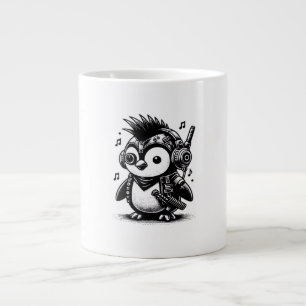 Whimsigoth Punkrock Weirdcore Penguin Vintage Art Jumbo Mugg