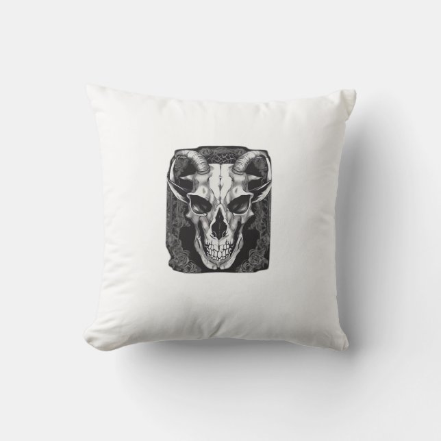 Whimsigoth Skull Gothic Aesthetic Design Classic Kudde (Framsida)