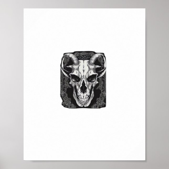 Whimsigoth Skull Gothic Aesthetic Design Classic Poster (Framsidan)