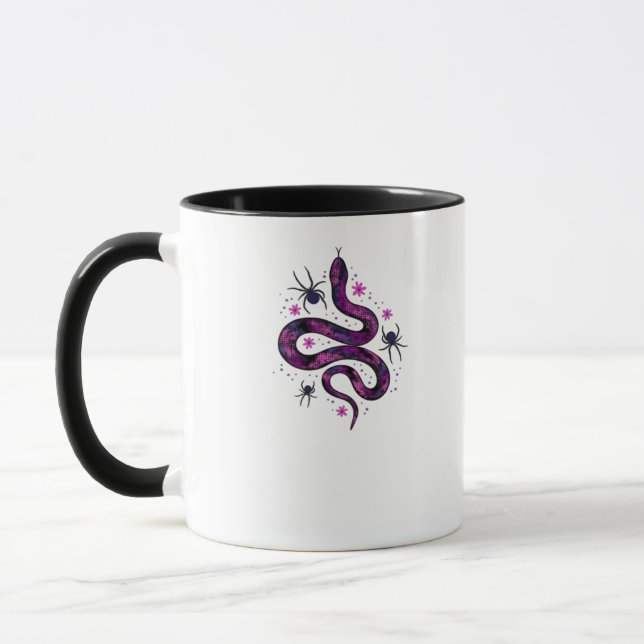 Whimsigoth Snake Flowers Classic Mugg (Vänster)