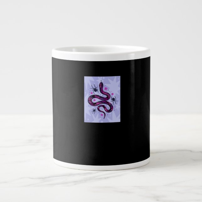 Whimsigoth Snake Spiders Flowers Jumbo Mugg (Framsidan)