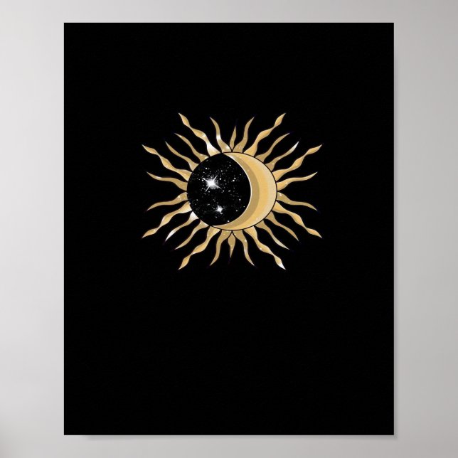 Whimsigoth Sol Måne Space Classic Poster (Framsidan)