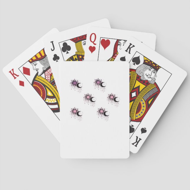 Whimsigoth Sol Måne Witchy Casinokort (Baksidan)