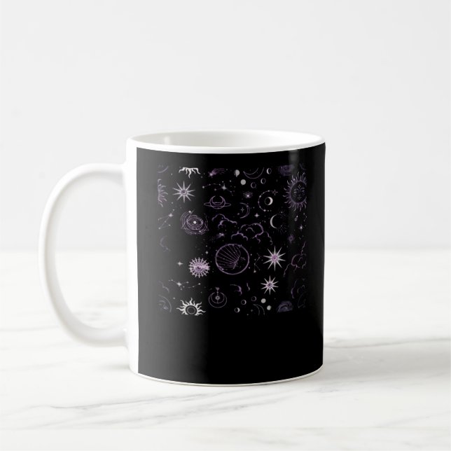 Whimsigoth Sol Måne Witchy Classic Kaffemugg (Vänster)