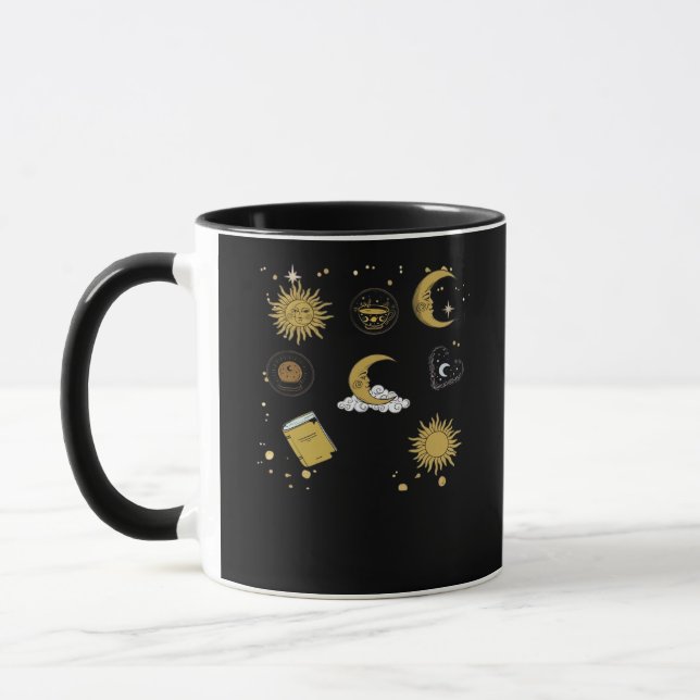 Whimsigoth Sol Måne Witchy Classic Mugg (Vänster)