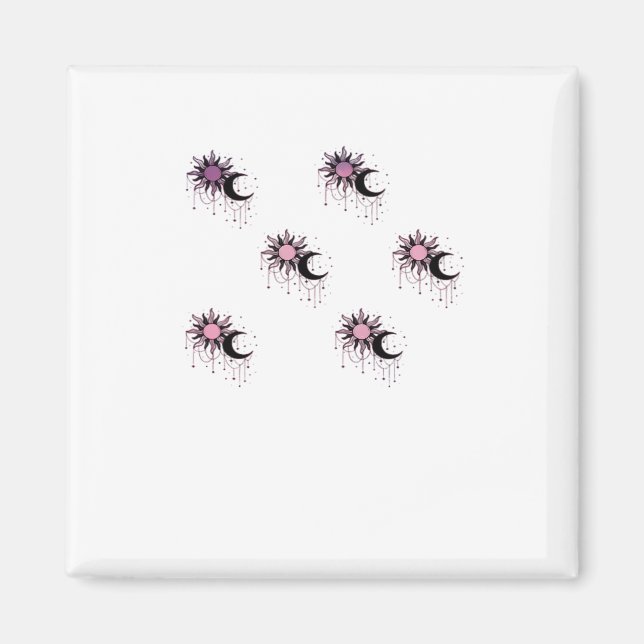 Whimsigoth Sol Måne Witchy Magnet (Framsidan)