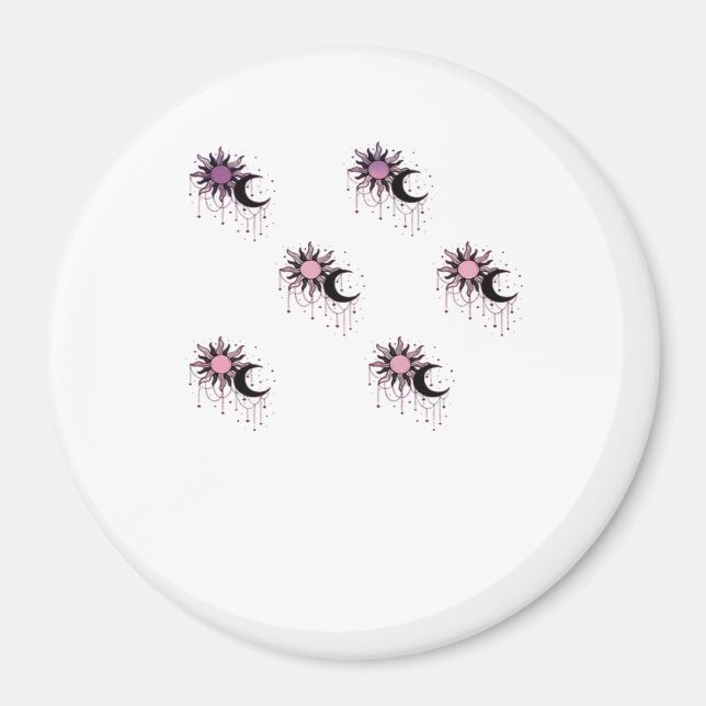 Whimsigoth Sol Måne Witchy Magnet (Framsidan)