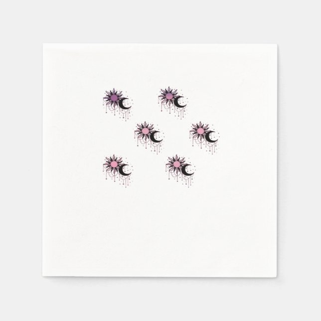 Whimsigoth Sol Måne Witchy Pappersservett (Framsidan)
