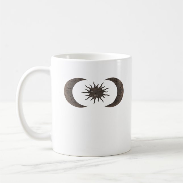 Whimsigoth Sol och Måne Kaffemugg (Vänster)