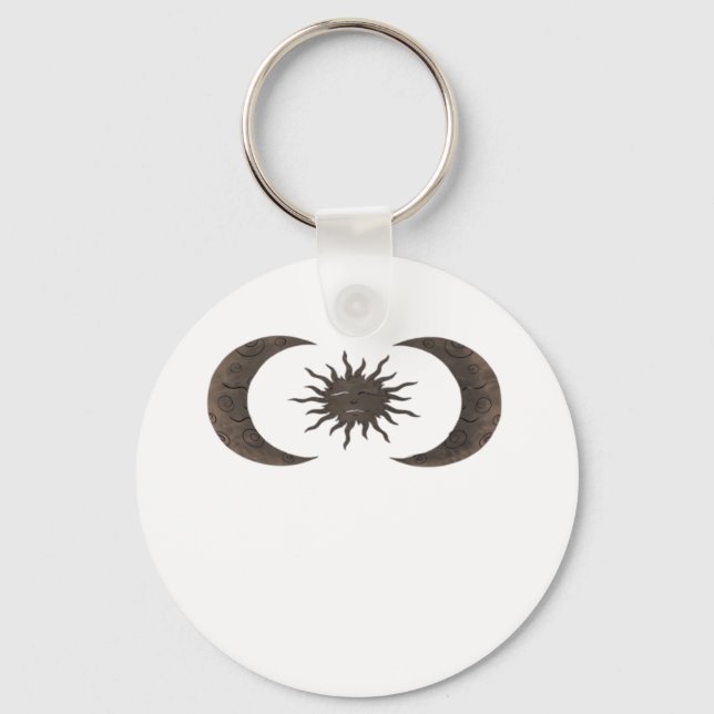 Whimsigoth Sol och Måne Nyckelring (Framsida)