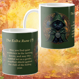 Whimsigoth Svart Katt Mystisk Eolhx Run Halloween Kaffemugg