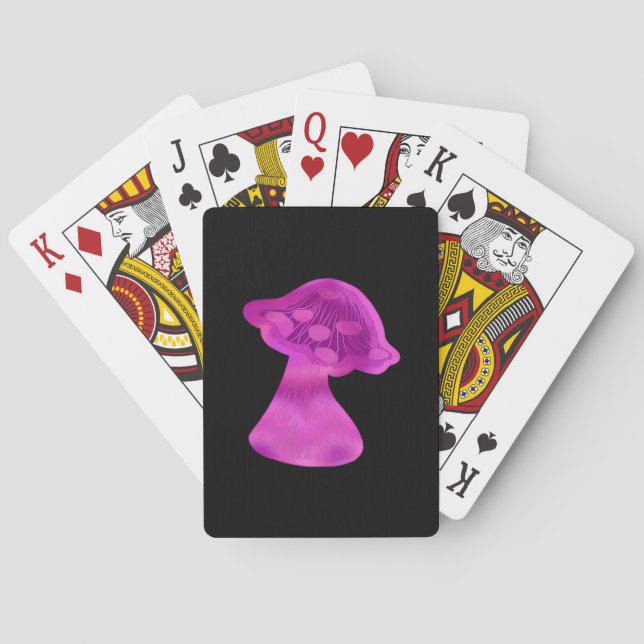 Whimsigoth Zen Mönster Mushroom Casinokort (Baksidan)