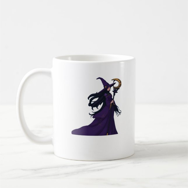Whimsigothic Måne Witch Kaffemugg (Vänster)