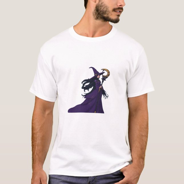 Whimsigothic Måne Witch T Shirt (Framsida)