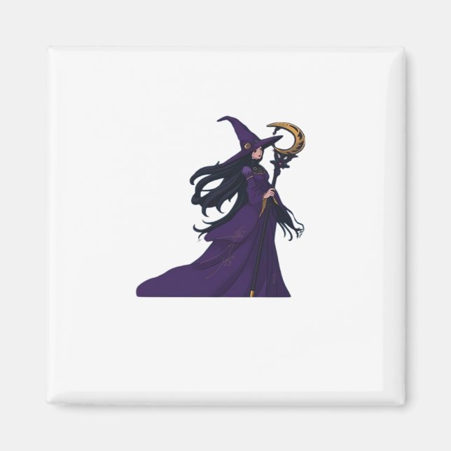 Whimsigotisk månhexe magnet (Framsidan)