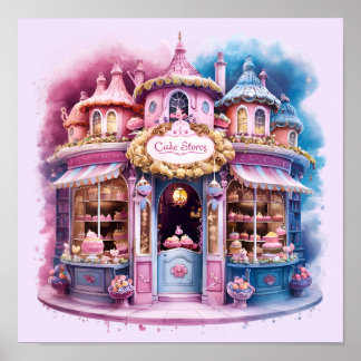 Whimsik Cake Shop My Little Princess Cakes Poster