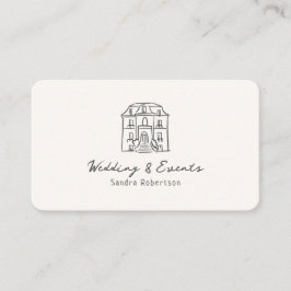 Whimsik, hand plockade, illustrativ visitkort