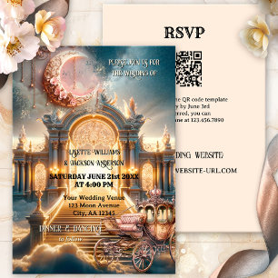 Whimsik Steampunk Fairy Tale alla i ena Bröllop Inbjudningar