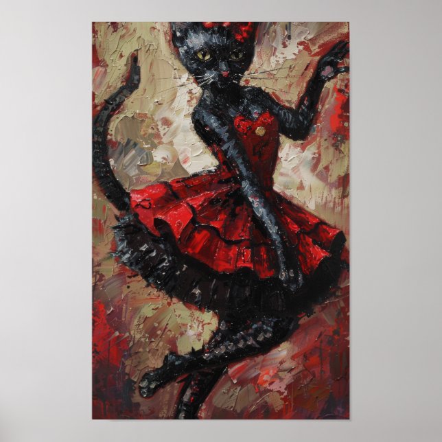 Whimsikaliska katter kan dansa Poster (Framsidan)