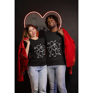 Whimsiker dansar lite minimalistiskt romantiskt t shirt