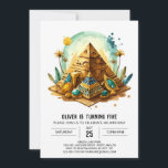 Whimsiker Kids Guld Pyramids Birthday Inbjudningar<br><div class="desc">Gå med oss för ett viskartat äventyr med vår Whimsical Kids Guld Pyramids Birthday-inbjudan. Den här utformningen är full av vibrerande energi och försedd med skarpa accenter från guld, och utlovar en firande som passar små utforskare. Från de lekfulla pyramiderna till de charmerande illustrationerna är det inbjudan barn och vuxnor...</div>