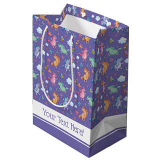 Whimsima Unicorns och Bright Söt Flowers